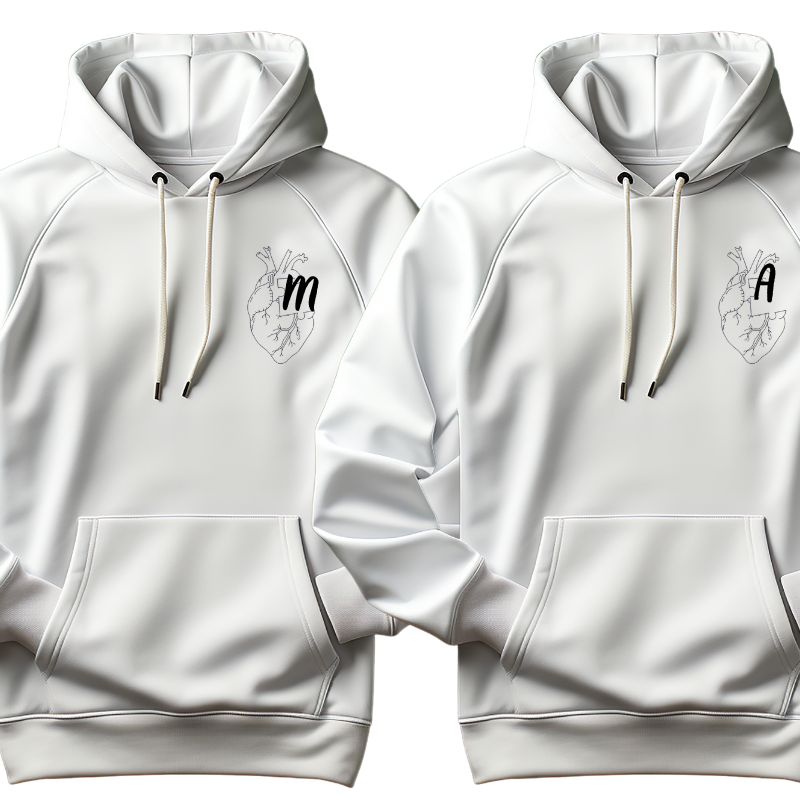 Bluzy serca z inicjałem